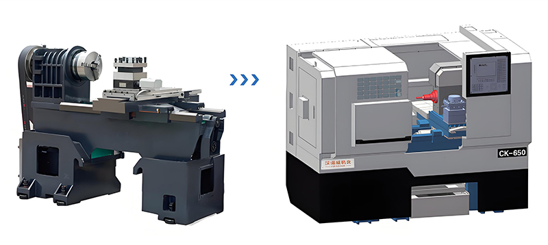 Innovative single spindle CNC lathe