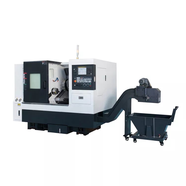 High-Precision-CNC-Lathe-with-Wire-Rail-Inclined-Bed